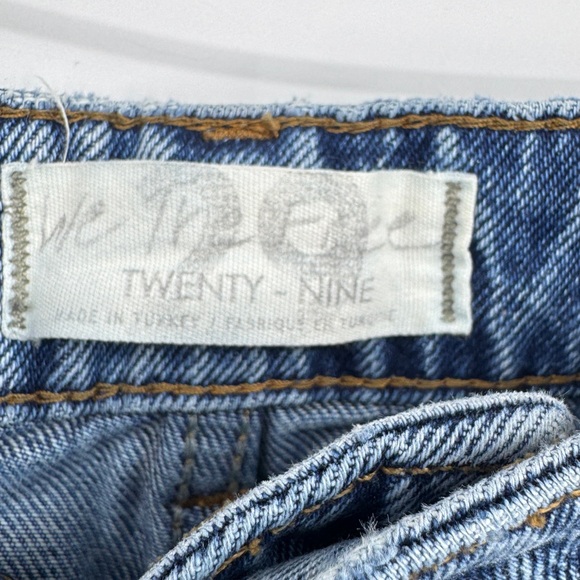 Free People Dakota Relaxed Straight Leg Jeans High Rise Distressed Size 29 - Picture 5 of 6